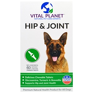 Vital Planet, Hip & Joint, 60 Жевательных Таблеток Со Вкусом Курицы, 4,23 унции (120 г)