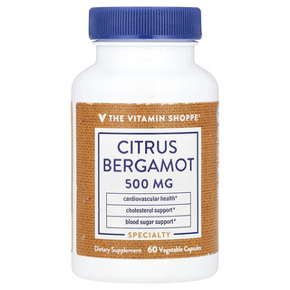 The Vitamin Shoppe, Citrusový bergamot, 500 mg, 60 rostlinných tobolek