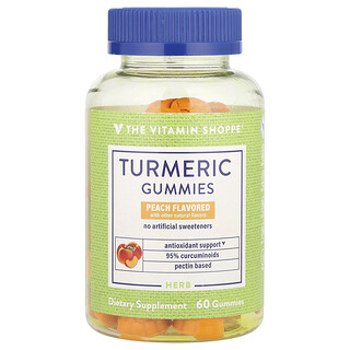The Vitamin Shoppe, жувальні таблетки з куркумою, персик, 60 жувальних таблеток