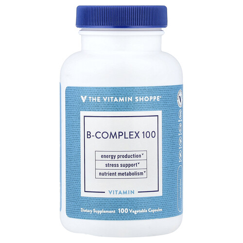 The Vitamin Shoppe, B-Complex 100, Vitamin-B-Komplex 100, 100 pflanzliche Kapseln