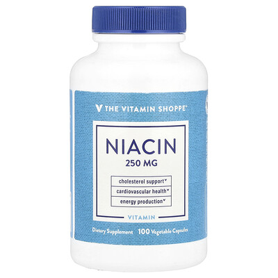 The Vitamin Shoppe  Niacin  250 mg  100 Vegetable Capsules
