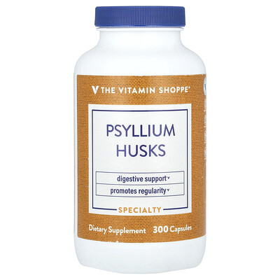 The Vitamin Shoppe, Cáscaras de psilio, 300 cápsulas (720 mg por cápsula)
