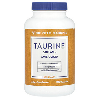 The Vitamin Shoppe, Taurina, 500 mg, 300 Cápsulas
