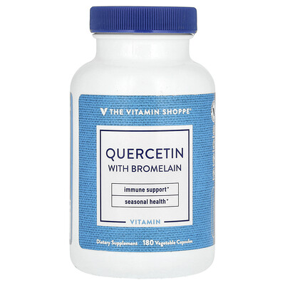 The Vitamin Shoppe  Quercetin With Bromelain  180 Vegetable Capsules