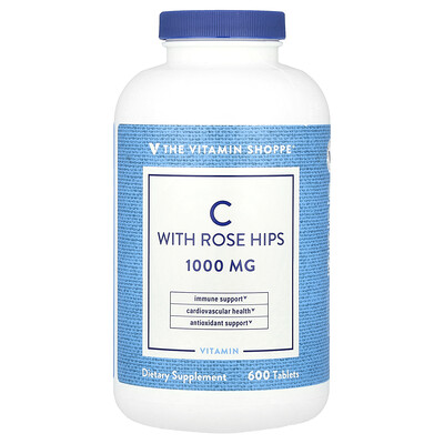 The Vitamin Shoppe  Vitamin C With Rose Hips  600 Tablets