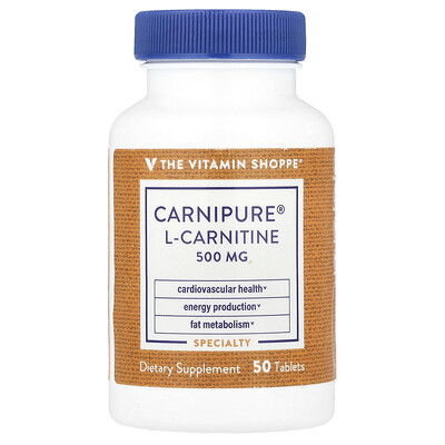 The Vitamin Shoppe  Carnipure® L-Carnitine  500 mg  50 Tablets