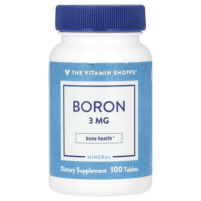 The Vitamin Shoppe Boron 3 mg 100 Tablets