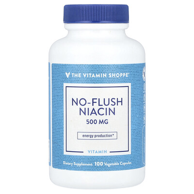 The Vitamin Shoppe  No-Flush Niacin  500 mg  100 Vegetable Capsules