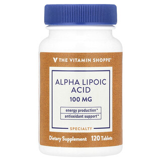 The Vitamin Shoppe, Kyselina alfa-lipoová, 120 tabliet