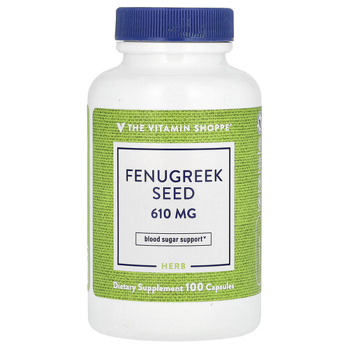 The Vitamin Shoppe, Fenugreek Seed, Bockshornkleesamen, 610 mg, 100 Kapseln
