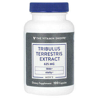 The Vitamin Shoppe, Extrakt z Tribulus Terrestris pre mužov, 625 mg, 100 kapsúl