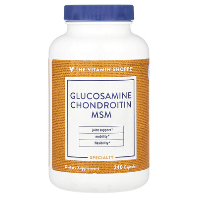 The Vitamin Shoppe  Glucosamine Chondroitin MSM  240 Capsules