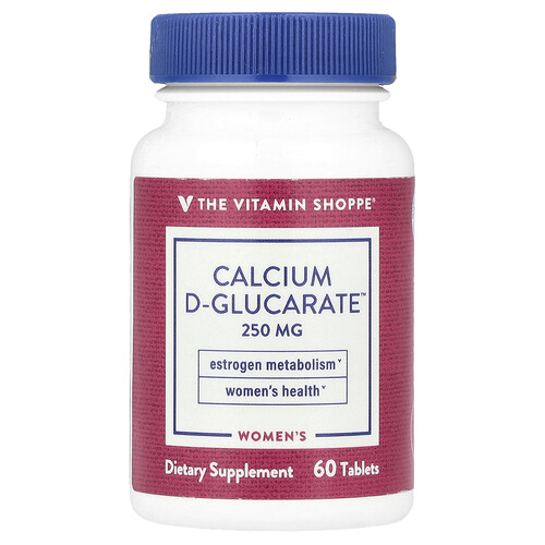The Vitamin Shoppe, Women's Calcium D-Glucarate™, Calcium D-Glucarat für Frauen, 250 mg, 60 Tabletten