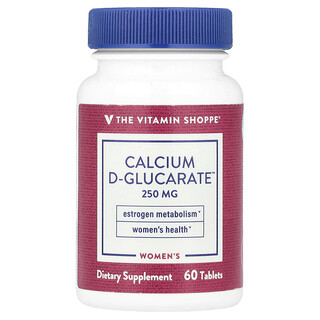 The Vitamin Shoppe, D-Glucarate™ de calcio para mujeres, 250 mg, 60 comprimidos