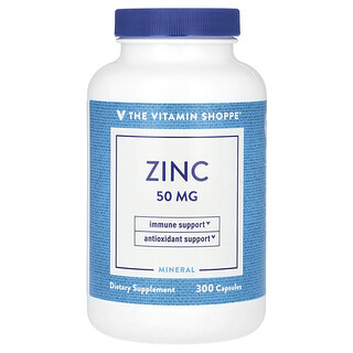 The Vitamin Shoppe, Zinc, 50 mg, 300 capsule