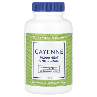 The Vitamin Shoppe Cayenne 450 mg 100 Vegetable Capsules