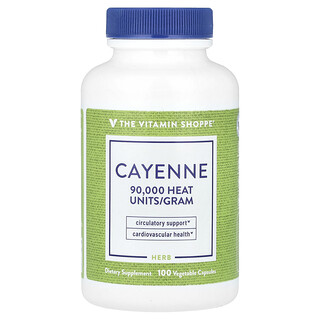 The Vitamin Shoppe, Cayenne, 450 mg, 100 capsule vegetale
