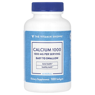 The Vitamin Shoppe, Calcio 1000, 100 cápsulas blandas