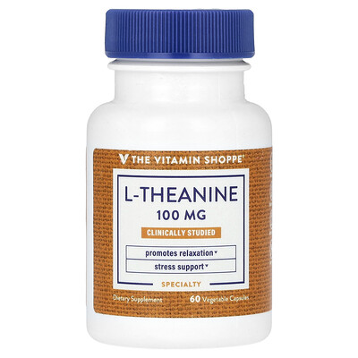 The Vitamin Shoppe L-Theanine 100 mg 60 Vegetable Capsules