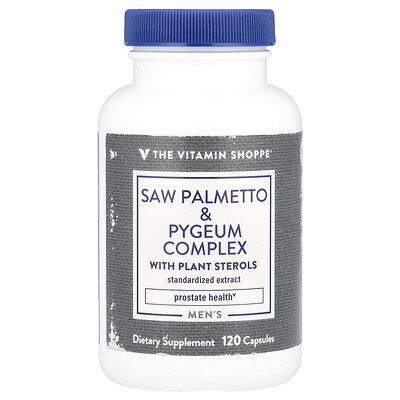 The Vitamin Shoppe  Men's Saw Palmetto & Pygeum Complex With Plant Sterols  120 Capsules