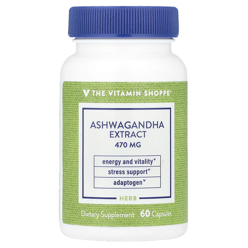 ザ・ビタミンショップ The Vitamin Shoppe, アシュワガンダエキス、470mg、60粒