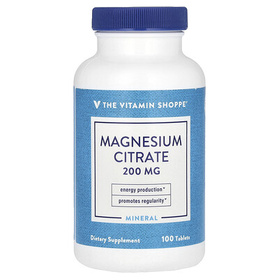 The Vitamin Shoppe  Magnesium Citrate   200 mg   100 Tablets