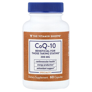 The Vitamin Shoppe, CoQ-10, 200 mg, 60 cápsulas