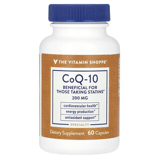 The Vitamin Shoppe, CoQ-10, 200 mg, 60 Kapsül