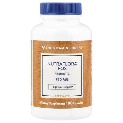 The Vitamin Shoppe NutraFlora® FOS Probiotic 750 mg 100 Capsules