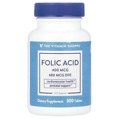 ザ・ビタミンショップ The Vitamin Shoppe, 葉酸、680mcg DFE（食事性葉酸塩当量）、タブレット300粒