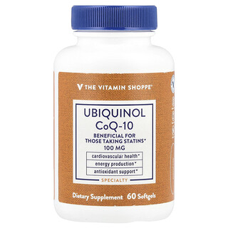 The Vitamin Shoppe, Ubiquinol CoQ-10, 60 Cápsulas Softgel