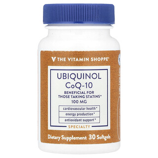 The Vitamin Shoppe, Ubiquinol CoQ-10, Ubichinol CoQ-10, 30 Weichkapseln
