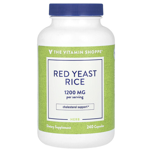 The Vitamin Shoppe Red Yeast Rice, 240 Capsules (600 mg per Capsule)