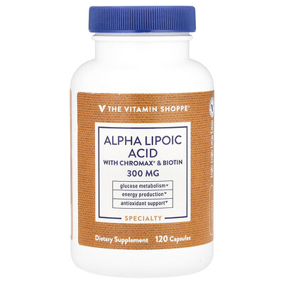 The Vitamin Shoppe  Alpha Lipoic Acid With Chromax® & Biotin  120 Capsules