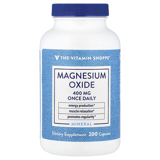 The Vitamin Shoppe, 氧化镁，400 毫克，200 粒胶囊