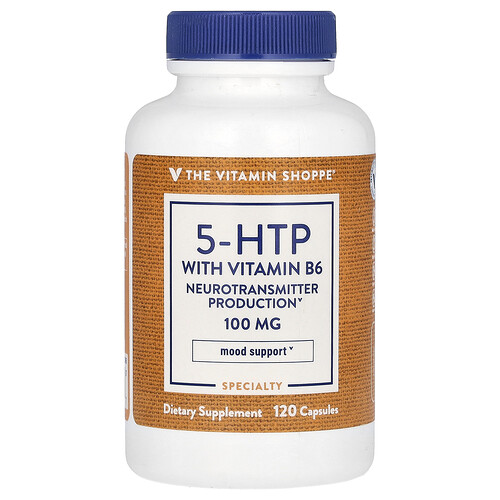 The Vitamin Shoppe, 5-HTP with Vitamin B6, 5-HTP mit Vitamin B6, 120 Kapseln