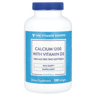 The Vitamin Shoppe, Kalsiyum 1200 D3 Vitamini ile, 120 Yumuşak Kapsül