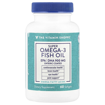 The Vitamin Shoppe  Super Omega-3 Fish Oil  60 Softgels