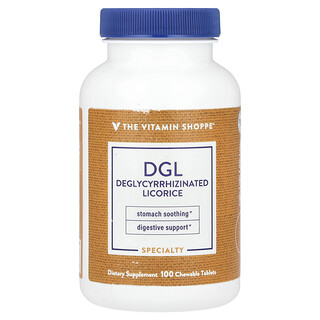 The Vitamin Shoppe, DGL, (deglycyrrhizinated édesgyökér), 100 rágótabletta