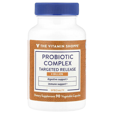 The Vitamin Shoppe  Probiotic Complex  4 Billion  90 Vegetable Capsules