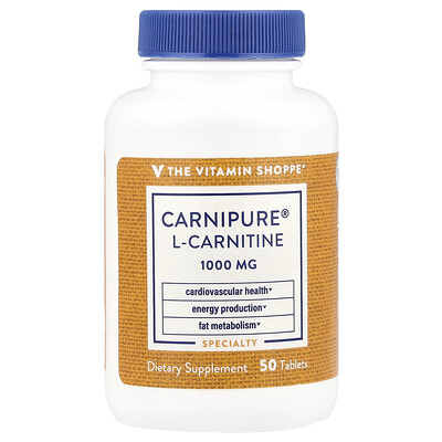 The Vitamin Shoppe  Carnipure® L-Carnitine  1 000 mg  50 Tablets