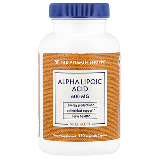 The Vitamin Shoppe, Ácido Tióctico, 600 mg, 120 Cápsulas Vegetais