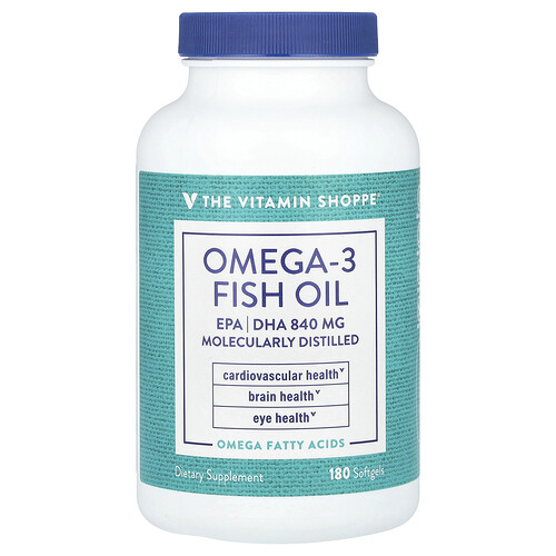 The Vitamin Shoppe Omega-3 Fish Oil, 1,200 mg, 180 Softgels