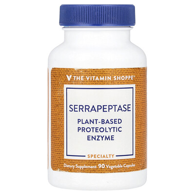 The Vitamin Shoppe Serrapeptase 334 mg 90 Vegetable Capsules
