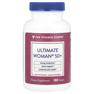 The Vitamin Shoppe  Ultimate Woman® 50+  Multivitamin & Multimineral  180 Tablets