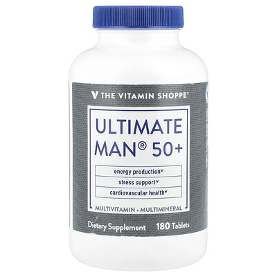 The Vitamin Shoppe  Ultimate Man® 50+  Multivitamin & Multimineral  180 Tablets