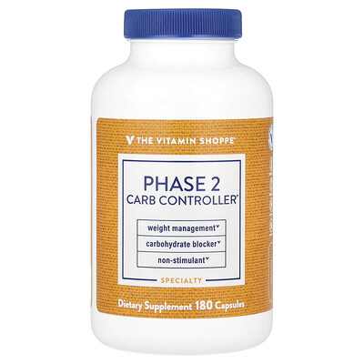 The Vitamin Shoppe  Phase 2 Carb Controller®  1 000 mg  180 Capsules (500 mg per Capsule)