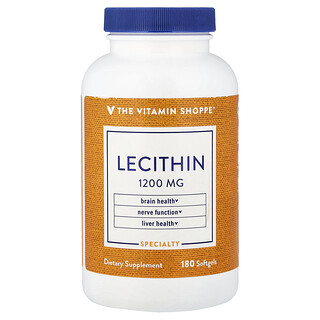 The Vitamin Shoppe, Лецитин, 1200 мг, 180 Желкапсуль