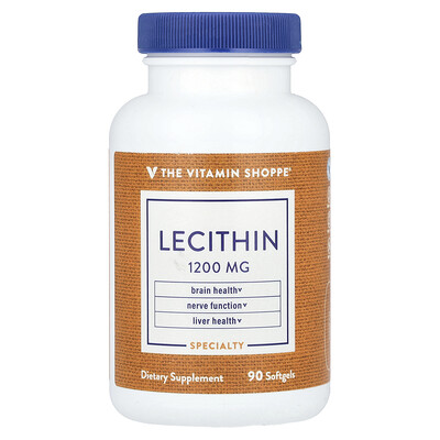 The Vitamin Shoppe  Lecithin  1 200 mg   90 Softgels