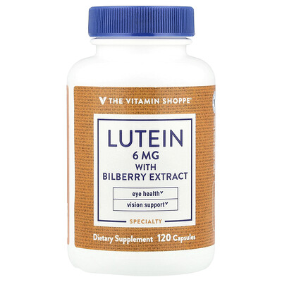 The Vitamin Shoppe  Lutein With Bilberry Extract  120 Capsules